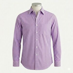 *SOLD* J.Crew Purple Striped Classic Dress Shirt Non-Iron fabric